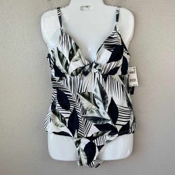 NWT La Blanca Tropical Two-Piece Swimsuit Size 10 - Picture 1 of 6